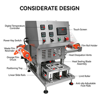 Machine de scellage thermique semi-automatique de bureau 4 tasses pour l'emballage de condiments, produits chimiques quotidiens et gobelets en plastique – Offre Spéciale