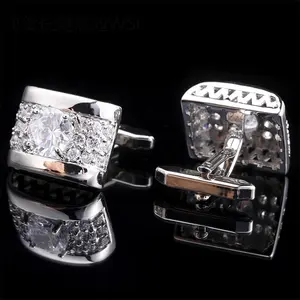 Customize Design Zinc Alloy Newest Cuff Link Gift Diamond Cufflink For Party