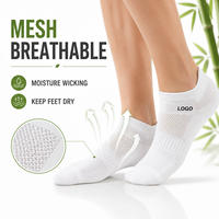 Chaussettes de sport en fibre de bambou OEM ODM avec logo personnalisé, respirantes, antibactériennes, pour la course à pied, faible MOQ, fournisseur d'usine
