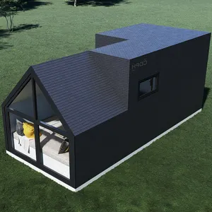 Bâtiments préfabriqués nouveaux produits en matériaux de construction en bois Un cadre minuscule bureau préfabriqué pod house avec toilettes