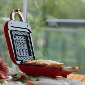 Bear Sandwich Maker SMZ-B05N1 Red Automatic Double Sided Heating Non Stick <b>Toaster</b> Electric Multifunctional Breakfast Maker - Product Image 4