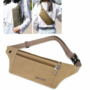 Sac banane tendance pour homme, disponible en plusieurs couleurs unies : kaki, marron, vert et <span class=keywords><strong>noir</strong></span>, pour un style polyvalent. - Product Image 4