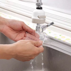 Robinet de lavabo et de cuisine 3 modes, rotatif à 360°, réglable, économiseur d'eau, avec bec filtrant anti-éclaboussures et aérateur - Product Image 3