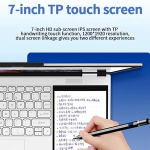 Nuovo computer portatile Nuevo 15.6 "+ 7" Dual Touch Screen 180 grado di apertura vincere 11 Intel N95 retroilluminazione tastiera doppio schermo portatile - Product Image 4