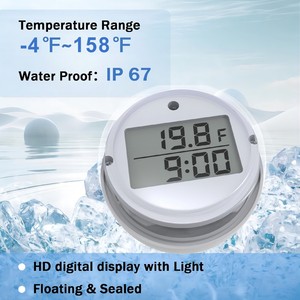 Thermomètre plongeant et minuterie étanche à bas prix Thermomètre flottant Thermomètre <span class=keywords><strong>de</strong></span> température d'eau froide pour <span class=keywords><strong>bain</strong></span> ICE - Product Image 2