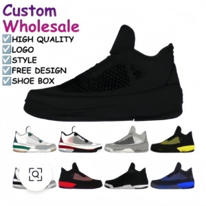 Zapatillas de Baloncesto Air Retro 4, Zapatillas de Lujo Originales, Zapatillas de Diseñador, Cuero Genuino de Alta Calidad, Zapatillas Air Jerdon 4 para Hombre - Product Image 1