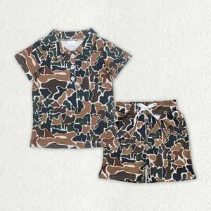 Conjunto de Verano para Niños Pequeños, Camiseta Polo con Estampado de Camuflaje y Pantalones Cortos, Ropa Infantil de Camuflaje para Caza - Product Image 3