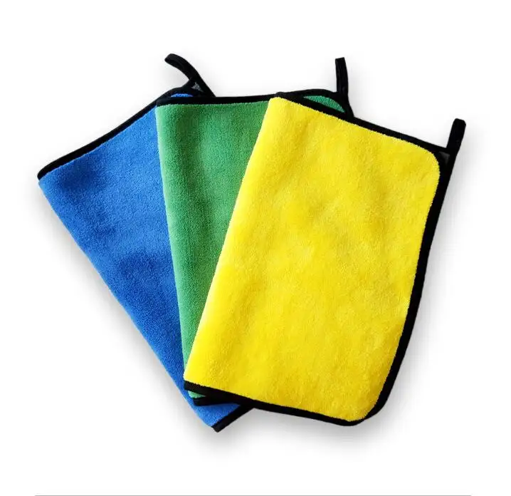 Germany Market China Customized Microsoft Yellow 800gsm Microfibre 100% Cleaning Detailing Microfiber Car Wash Towels