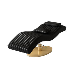 Cama de Masaje Reclinable de Lujo en Negro y Dorado, Moderna, para Salón de Belleza, Hotel, Spa, Extensión de Pestañas - Product Image 6