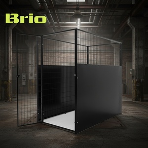Cage de rangement en treillis métallique robuste <span class=keywords><strong>Brio</strong></span> pour sous-sol d'appartement, acier galvanisé antirouille, porte verrouillable - Product Image 1