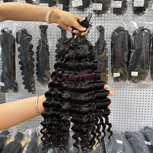 Vô Hình Chuỗi Thiết Kế Trước Looped Crochet Tóc Con Người Kinky Xoăn Lông Crochet Phần Mở Rộng Tóc - Product Image 3