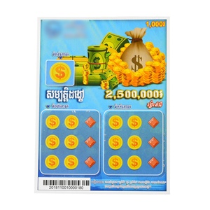 Fournisseur de cartes à gratter personnalisées pour billets de loterie à grand prix, impression numérique sur papier - Product Image 5
