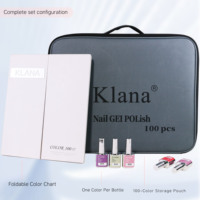 Ensemble de vernis à ongles en gel UV KLANA, 100 couleurs, ensemble de vernis à ongles en gel longue durée, nouveau design de flacon, kit de vernis à ongles en gel avec nuancier pour salon