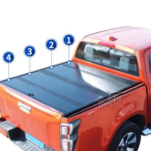 ฝาครอบรถกระบะอะลูมิเนียม <span class=keywords><strong>F150</strong></span>รถฟอร์ดแบบฝาพับ T6 T7/T8 Chevrolet Silverado Isuzu NP300-Hard - Product Image 1