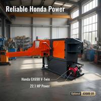 Processeur de bois de chauffage robuste RX500, machine automatique de fendage de bûches, force de 18T, sortie réglable de 15 à 150 mm, bois de préchauffage