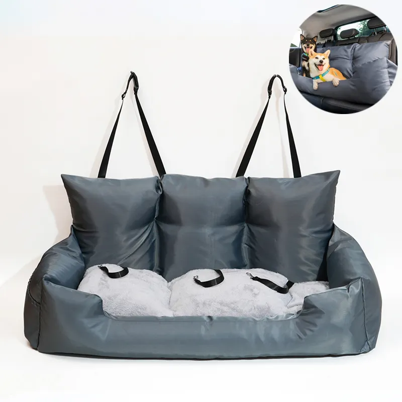 Voyage traversin sécurité grand chien siège de voiture lit pour chat luxe chien lits Pet siège arrière couverture Pet lits Pet siège Designer chien produits