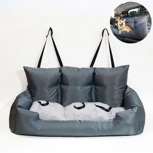 Seyahat için Bolster emniyet büyük köpek araba koltuğu yatak kedi köpek yatakları evcil hayvan taşıyıcı çanta Pet arka koltukta kapak Pet koltuk tasarım köpek ürünleri