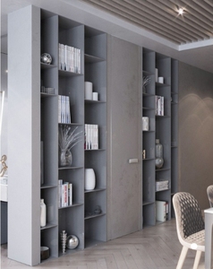 Estantería de grano de madera natural, estantería de almacenamiento de libros de 6 niveles, estanterías de madera, estanterías grandes, sala de estudio, sala de estar, Oficina - Product Image 3