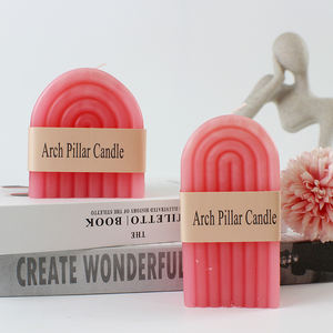 Décoration de mariage et de scène de luxe avec pilier parfumé à la cire de soja bougies en forme de bâton arqué - Product Image 4