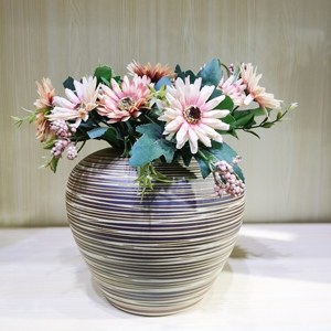 Vaso da terra in ceramica grande, fatto a mano in Cina, rustico moderno, smaltato a colori, resistente alle alte temperature, alto, per centrotavola nuziale - Product Image 4