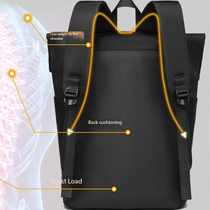 2025 Men <strong>Roll</strong> Top Backpack Oxford Fabric Business Casual Bag Breathable Waterproof Expandable Custom Logo Factory Price - Product Image 5