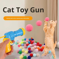 Lanceur de balles en peluche silencieux pour chat, éjecteur de boules de poils avec design élastique pour l'auto-entretenissement et le soulagement de l'ennui