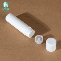 Tube Cylindrique Blanc Mignon YAN pour Emballage, 5g 15g, Rechargeable, en Plastique PP, avec Bouchon Tournant, pour Brillant à Lèvres, Crème, Déodorant en Stick, Sérigraphié