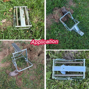 Kit <span class=keywords><strong>de</strong></span> piège à taupes en acier massif <span class=keywords><strong>de</strong></span> haute qualité, puissant et écologique, réutilisable pour le contrôle des nuisibles (sourciers, gaufres, rats) - Product Image 5