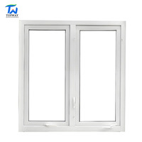 Fenêtre coulissante en PVC standard UE, triple vitrage, double vitrage, faible émissivité, moderne, haute qualité, quincaillerie Kinlong, couleurs personnalisées TW