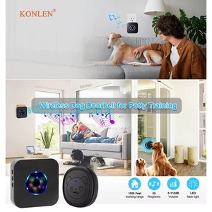Timbre Inalámbrico Inteligente KONLEN para Entrenamiento de Perros, Botón de Aprendizaje para Ir al Baño, Sistema de Alerta para Puerta de Mascotas y Timbre para Perros - Product Image 2