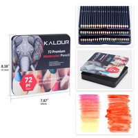 Vente directe d'usine, coffret de 72 crayons de couleur en boîte métallique, crayons de couleur peints, graffiti, crayons de couleur à l'eau