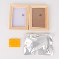 Kit de moule en argile pour Souvenir de patte de chien de 5 pouces, fournitures commémoratives, cadre Photo en bois avec ensemble d'argile