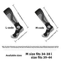Chaussettes de ski d'hiver professionnelles pour jeunes, en mélange de laine épaisse, rayées, à séchage rapide, antidérapantes, résistantes au froid, à compression haute, ODM