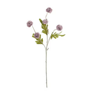 Simulación de 5 dalias para decoración de sala de estar, mini mesa de ping-pong, crisantemo, flor de seda, flor artificial - Product Image 5