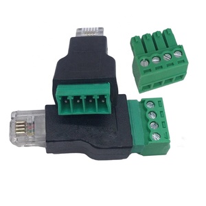 Adaptateur <span class=keywords><strong>RJ11</strong></span> 6P4C mâle vers borne à vis 4 broches, connecteur Ethernet à tête cristalline pour ligne téléphonique - Product Image 4