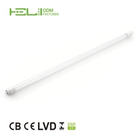 Tubo LED T8 de Vidrio de 15W y 2200lm con Certificación ETL 270 °   5CCT G13, Entrada de un solo/doble terminal tipo B con protección contra fugas para almacenes