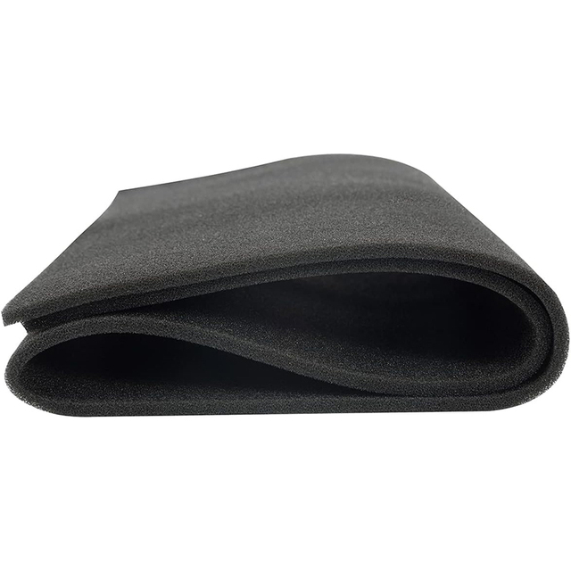 Black Open Cell Polyurethane Reticulated Foam Sponge 20PPI 30PPI Acoustic Filter Pad 50x50x0.5cm 3 Months Warranty for
