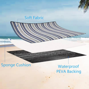 Coperta da Picnic Premium Portatile, Tappetino Leggero Pieghevole <span class=keywords><strong>con</strong></span> Maniglia per il Trasporto, Resistente Tappetino da Esterno per Gite in Famiglia - Product Image 5