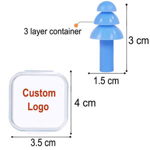 Case علبة سدادة أذن لإلغاء الضوضاء سدادات أذن 32db سدادات أذن سيليكون ناعمة للسباحة - Product Image 3