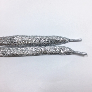Lacci piatti tubolari all'ingrosso da 8 mm (0,8 cm) in poliestere perlato con glitter per scarpe casual e sneakers - Disponibili subito - Product Image 6