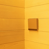 Sauna Uap Hemlock Finlandia Modern untuk Dalam Ruangan dengan Panel Kontrol Elektrik dan Pemanas Tungku untuk Spa di Rumah
