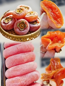 Aliments santé sans additifs, fruits de kaki entiers séchés sucrés, entiers pour en faire des collations - Product Image 4