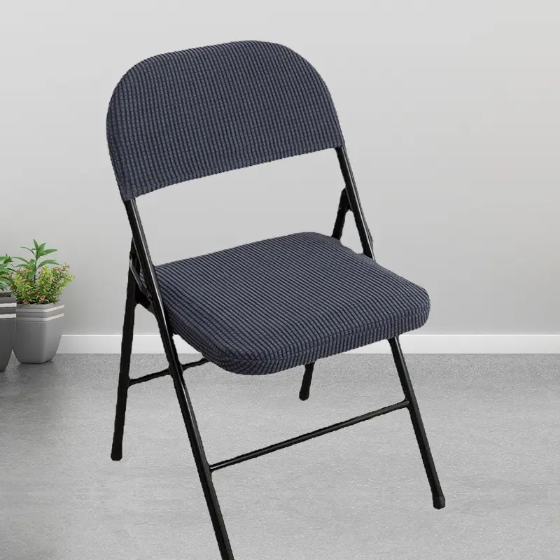 Chaise pliante universelle quatre saisons Super Spandex de haute qualité, housse de chaise en polyester en deux parties pour la maison