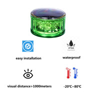 Feux de signalisation routière à LED solaires magnétiques ronds à 12 LED, en plastique, indice de protection IP68, pour utilisation sur autoroute