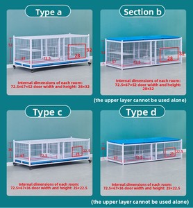 <span class=keywords><strong>Cage</strong></span> à pigeons en acier galvanisé renforcé avec treillis métallique épaissi et roues pour la compétition et l'élevage de course - Product Image 2