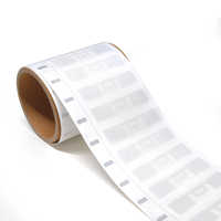 Étiquette RFID ISO18000 6C en nylon flexible satiné, étiquette textile tissée UHF pour l'entretien des vêtements