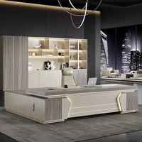 Bureau de direction de luxe MFC, bureau de direction, bureau de direction en forme de L, mobilier de bureau