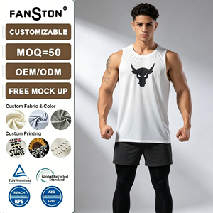 Débardeur sans manches respirant à séchage rapide pour hommes, imprimé tête de taureau, idéal pour le basketball, la course et le fitness, vente en gros de Chine pour l'Europe - Product Image 1