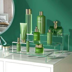 Tùy chỉnh kích cỡ khác nhau rõ ràng <span class=keywords><strong>Acrylic</strong></span> lớp <span class=keywords><strong>Rack</strong></span> hiển thị risers 3 bước hình chữ nhật đứng kệ để hiển thị - Product Image 5