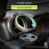 Boîte de rangement pour porte-gobelet de voiture ABS avec porte-gobelet à eau de sortie d'air pour Suzuki Jimny JB64/JB74 porte-gobelet de voiture accessoire de voiture